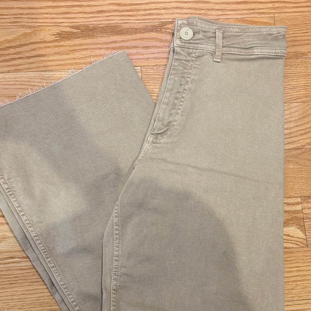 Zara wide leg beige jeans